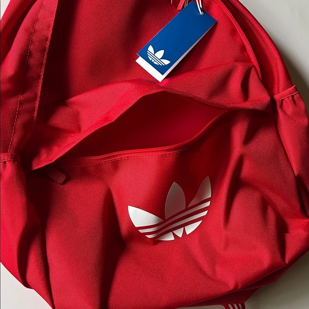 Adidas Logo Backpack Red White - Picture 3 of 11